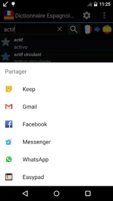 Spanish French Dictionary android App screenshot 1